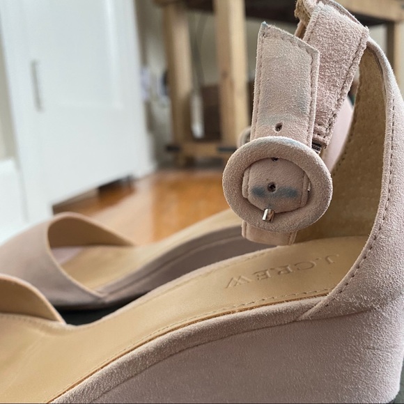 J.Crew Pink Laila Suede Wedges - Picture 4 of 4